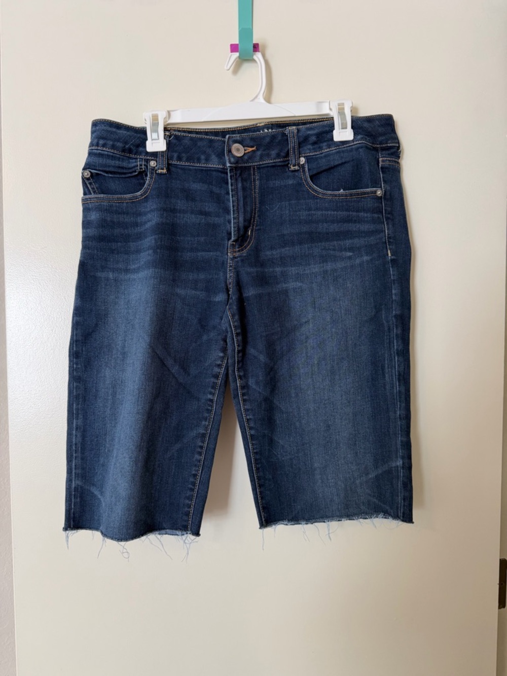 American Eagle Outfitters Dark Blue Boyfriend Denim Shorts